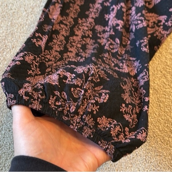 NWT FREE PEOPLE Steady Love Black Pink Top - Picture 6 of 7